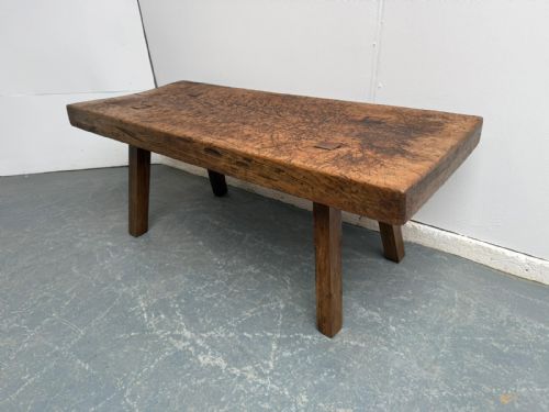 A Lovely Hungarian Antique Oak/hardwood Coffee Table 126cm