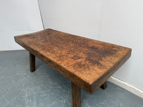 fig 1. A Lovely Hungarian Antique Oak/Hardwood Coffee Table 126cm
