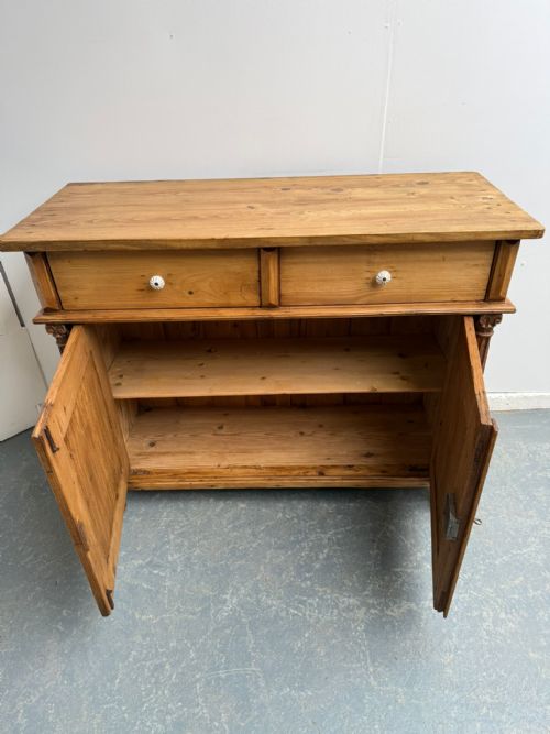 A BEAUTIFULLY CARVED GENUINE HUNGARIAN FLORAL VICTORIAN KITCHEN DRESSER BASE - ADDITIONAL PHOTO 8