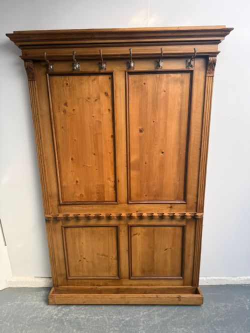 A LOVELY ORIGINAL ANTIQUE VICTORIAN PINE HUNGARIAN HALL STAND - ADDITIONAL PHOTO 5