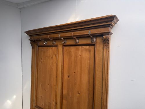 A LOVELY ORIGINAL ANTIQUE VICTORIAN PINE HUNGARIAN HALL STAND - ADDITIONAL PHOTO 9