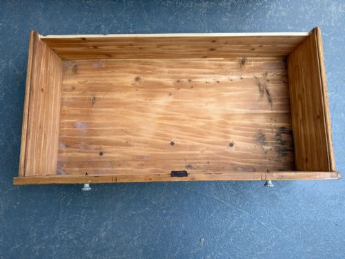 AN ORIGINALLY PAINTED ANTIQUE OLD PINE GENUINE HUNGARIAN CHEST OF DRAWERS - ADDITIONAL PHOTO 7