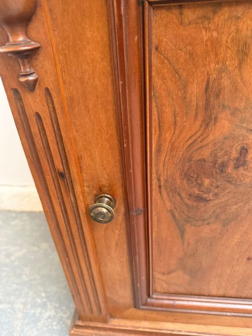 A GENUINE HUNGARIAN WALNUT MARBLE VICTORIAN BEDSIDE CABINET - ADDITIONAL PHOTO 10