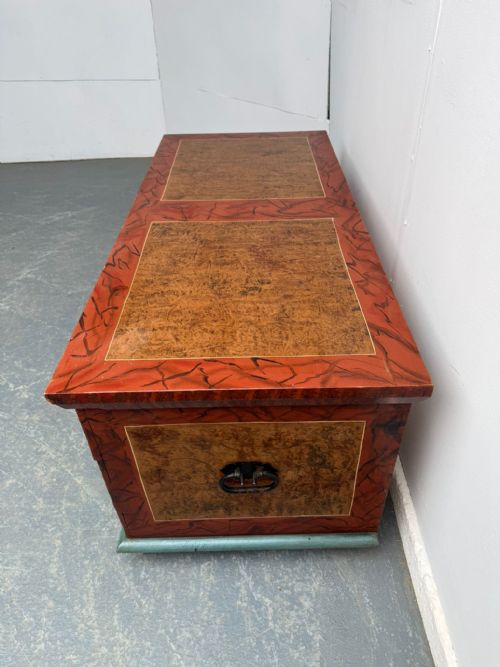 ORIGINALLY PAINTED ANTIQUE OLD PINE GENUINE HUNGARIAN LARGE BOX - ADDITIONAL PHOTO 7
