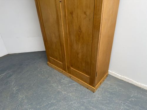 fig 1. A Mint Clean Victorian Waxed Antique / Old Pine 2 Door 1 Piece Wardrobe