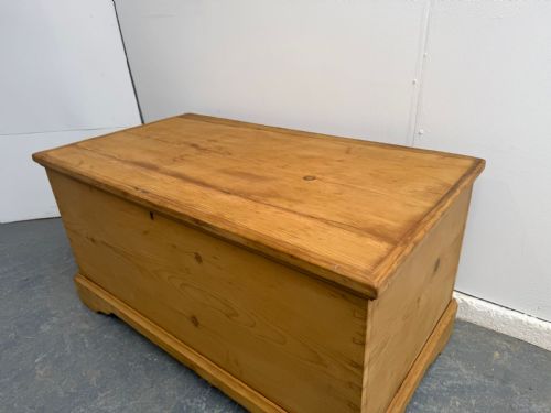 fig 1. A Lovely Waxed Antique / Old Pine Victorian Low & Wide Box 