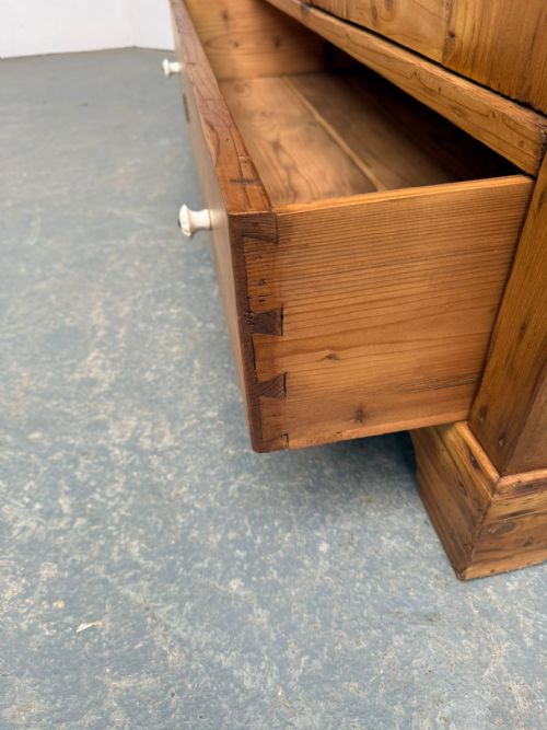 A LOVELY WAXED GENUINE HUNGARIAN VICTORIAN 1 PIECE 2 DOOR HALL WARDROBE - ADDITIONAL PHOTO 7