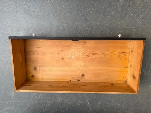 MASSIVE ANTIQUE PINE HUNGARIAN VICTORIAN PAINTED BLACK 5 DRAWER CHEST OF DRAWERS - ADDITIONAL PHOTO 5
