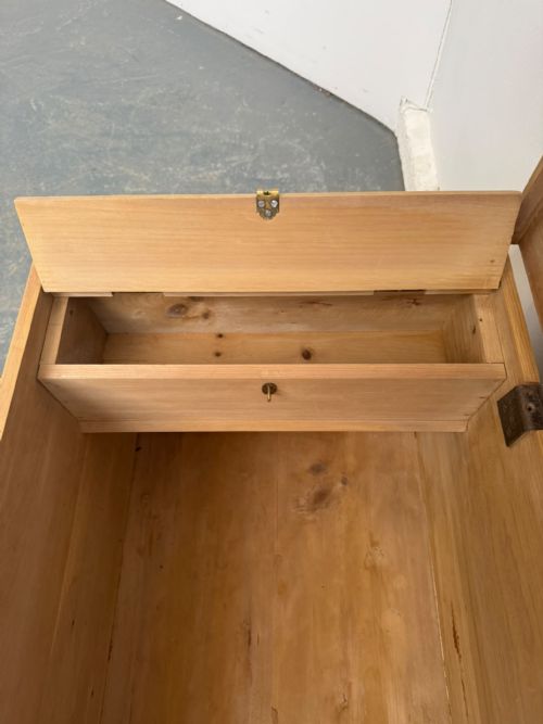 A CUTE LOVELY WAXED ANTIQUE OLD PINE VICTORIAN BOX - ADDITIONAL PHOTO 8