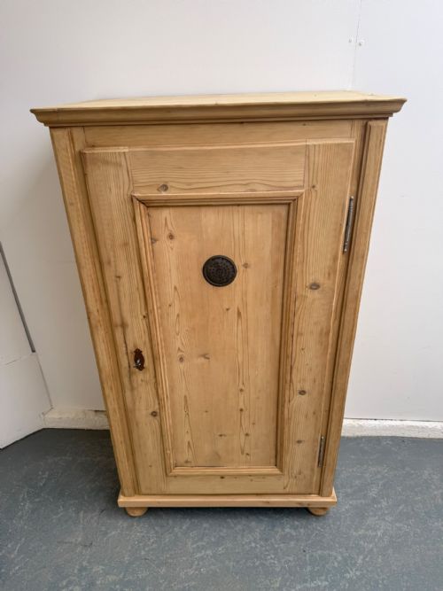 A MINT CLEAN VICTORIAN ANTIQUEOLD PINE 1 DOOR KITCHEN CUPBOARD TO WAXPAINT - ADDITIONAL PHOTO 3