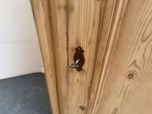 A MINT CLEAN VICTORIAN ANTIQUEOLD PINE 1 DOOR KITCHEN CUPBOARD TO WAXPAINT - ADDITIONAL PHOTO 8
