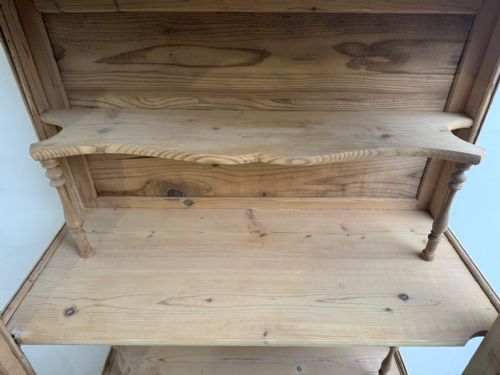 A QUALITY VICTORIAN ANTIQUE OLD PINE GLAZED DISPLAY CABINET TO WAX PAINT - ADDITIONAL PHOTO 9