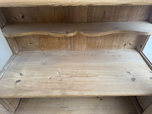 A SUPERB VICTORIAN ANTIQUE OLD PINE GLAZED FLAT DISPLAY CABINET TO WAX PAINT - ADDITIONAL PHOTO 7