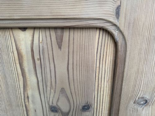 A MINT CLEAN ANTIQUE OLD PINE VICTORIAN LOW WIDE 1 DOOR CUPBOARD TO WAXPAINT - ADDITIONAL PHOTO 5