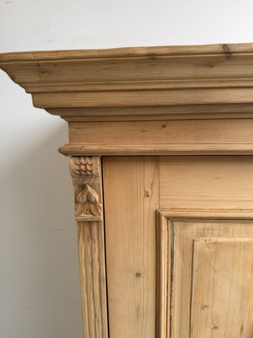 A LOVELY VICTORIAN ANTIQUE PINE 1 DOOR FIELDED STORAGE CUPBOARD TO WAXPAINT - ADDITIONAL PHOTO 5