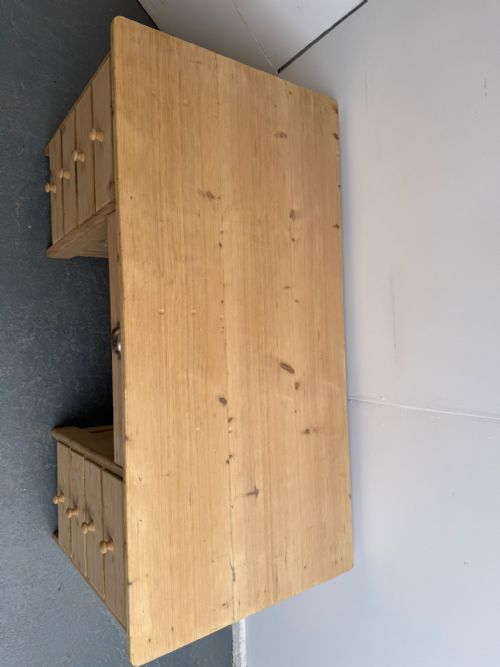 A TOP QUALITY ANTIQUE OLD PINE VICTORIAN 9 DRAWER LARGE DESK TO WAX PAINT - ADDITIONAL PHOTO 6