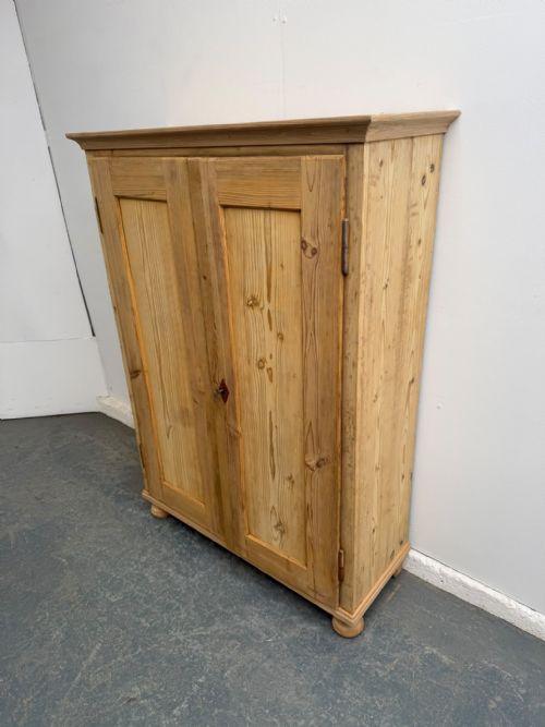 A Mint Clean Antique / Old Pine Victorian Shallow Storage Cupboard to Wax/paint
