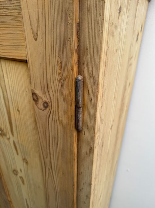 fig 1. A Mint Clean Antique / Old Pine Victorian Shallow Storage Cupboard to Wax/Paint