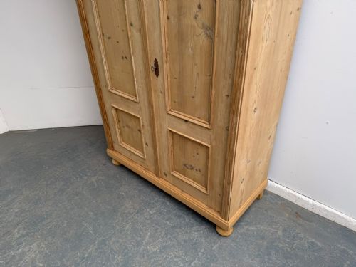 A MINT CLEAN VICTORIAN ANTIQUE OLD PINE 2 DOOR STORAGE CUPBOARD TO WAXPAINT - ADDITIONAL PHOTO 1