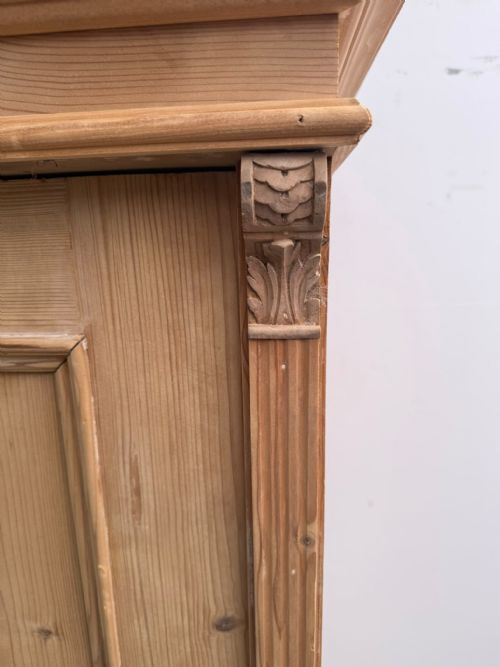 A MINT CLEAN VICTORIAN ANTIQUE OLD PINE 2 DOOR STORAGE CUPBOARD TO WAXPAINT - ADDITIONAL PHOTO 2