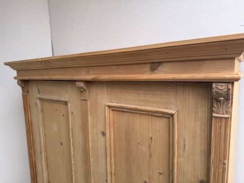 A MINT CLEAN VICTORIAN ANTIQUE OLD PINE 2 DOOR STORAGE CUPBOARD TO WAXPAINT - ADDITIONAL PHOTO 3