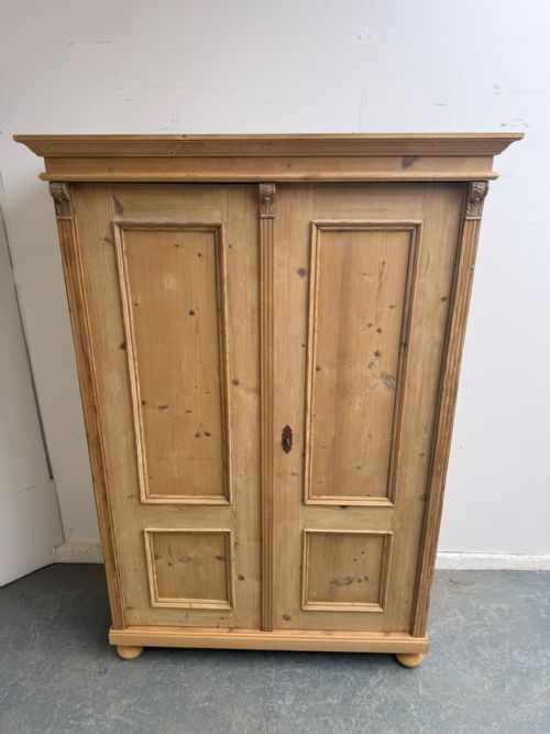 A MINT CLEAN VICTORIAN ANTIQUE OLD PINE 2 DOOR STORAGE CUPBOARD TO WAXPAINT - ADDITIONAL PHOTO 5