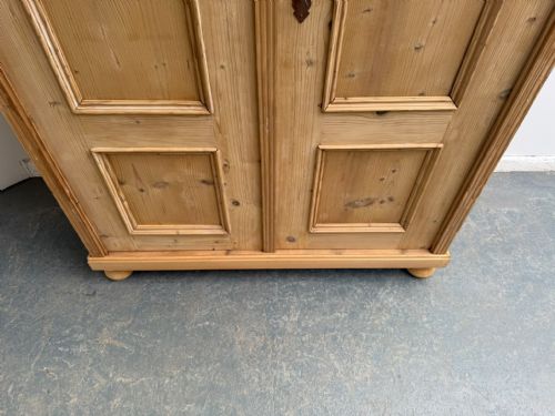 A MINT CLEAN VICTORIAN ANTIQUE OLD PINE 2 DOOR STORAGE CUPBOARD TO WAXPAINT - ADDITIONAL PHOTO 7