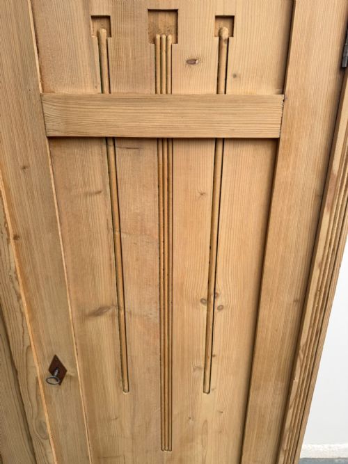 A TRULY SUPERB ARTS CRAFTS ANTIQUE OLD PINE 1 PIECE WARDROBE TO WAXPAINT - ADDITIONAL PHOTO 11