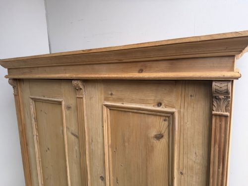 A MINT CLEAN VICTORIAN ANTIQUE OLD PINE 2 DOOR STORAGE CUPBOARD TO WAXPAINT - ADDITIONAL PHOTO 3