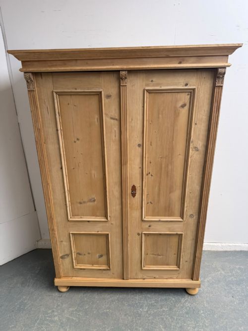 A MINT CLEAN VICTORIAN ANTIQUE OLD PINE 2 DOOR STORAGE CUPBOARD TO WAXPAINT - ADDITIONAL PHOTO 5