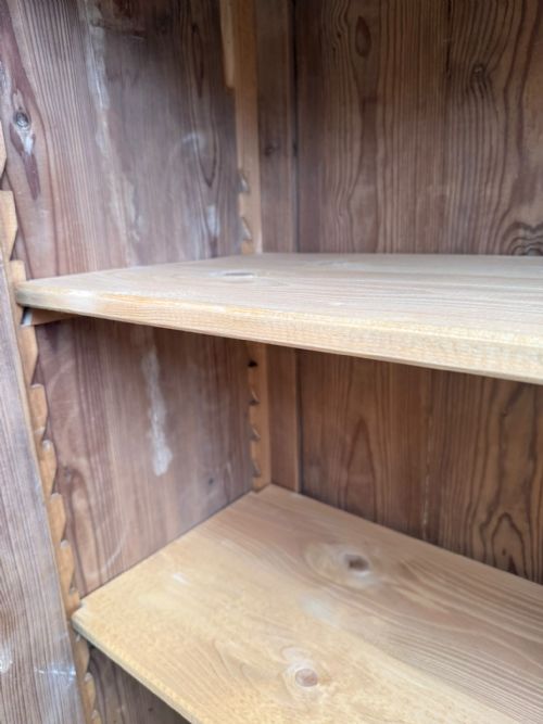A MINT CLEAN VICTORIAN ANTIQUE OLD PINE 2 DOOR STORAGE CUPBOARD TO WAXPAINT - ADDITIONAL PHOTO 8