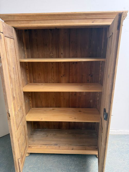 A MINT CLEAN VICTORIAN ANTIQUE OLD PINE 2 DOOR STORAGE CUPBOARD TO WAXPAINT - ADDITIONAL PHOTO 10