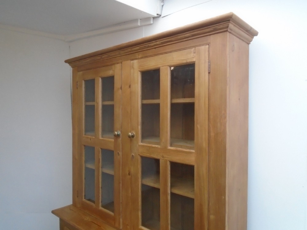 A Fantastic Large Antique / Old Pine Victorian Waxed Kitchen Dresser View II