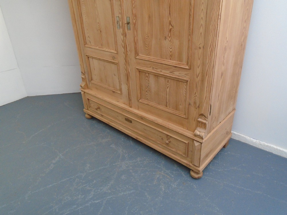 A Huge Victorian Antique/Old Pine Rare 2 Door Knockdown Wardrobe to Wax/Paint View III