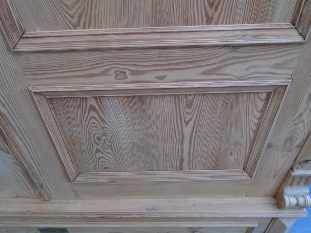A Huge Victorian Antique/Old Pine Rare 2 Door Knockdown Wardrobe to Wax/Paint View VII