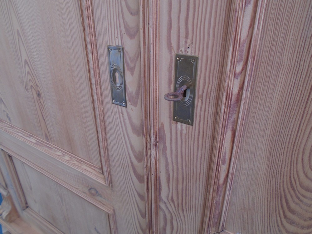 A Huge Victorian Antique/Old Pine Rare 2 Door Knockdown Wardrobe to Wax/Paint View VIII