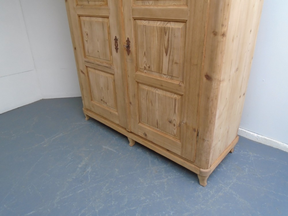 A Rare Georgian Antique/Old Pine 2 Door Knockdown Wardrobe to Wax/Paint View III