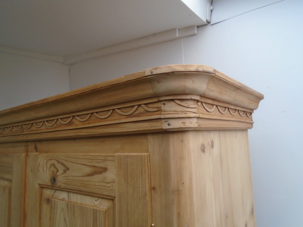 A Rare Georgian Antique/Old Pine 2 Door Knockdown Wardrobe to Wax/Paint View V