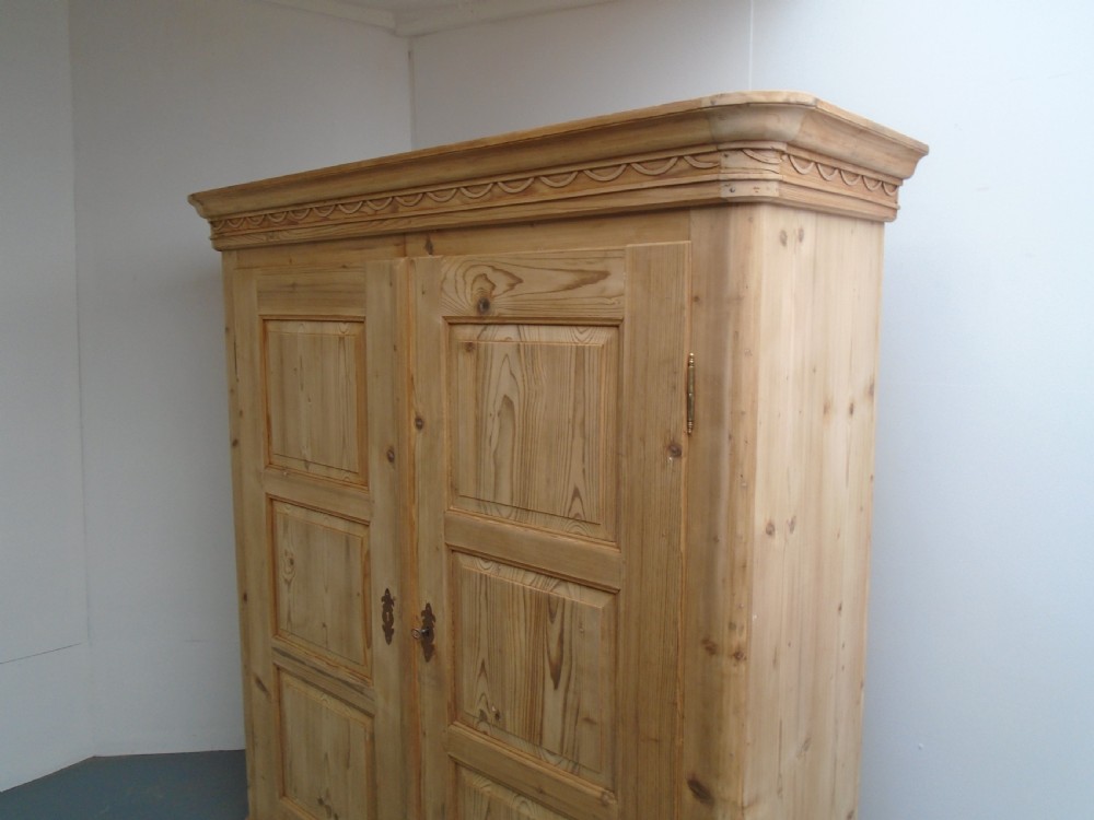 A Rare Georgian Antique/Old Pine 2 Door Knockdown Wardrobe to Wax/Paint View XI