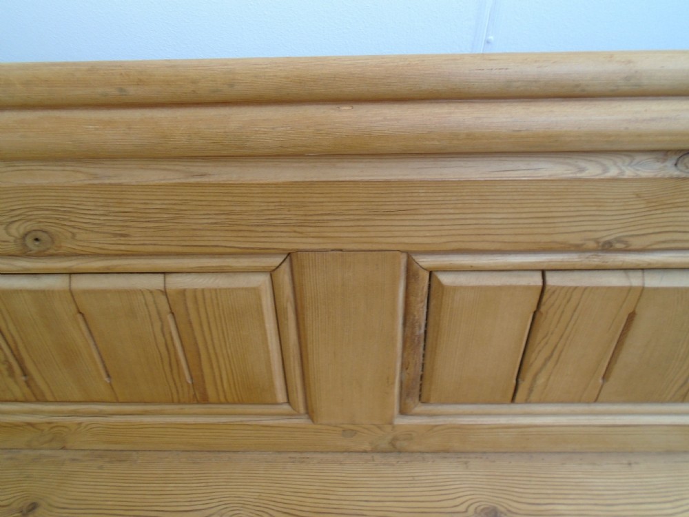 An Amazing Antique / Old Pine 3-4 Seater Victorian Panelled Church Pew View VII