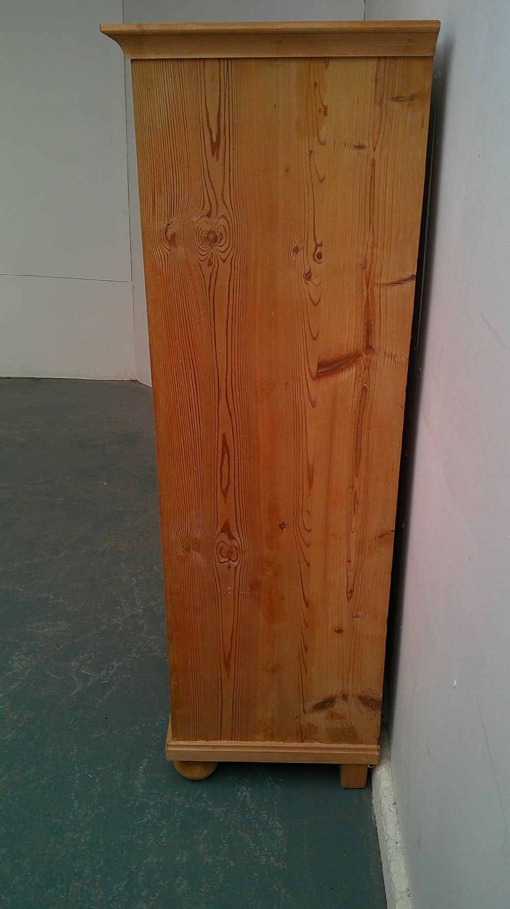 A Wide Victorian Antique/Old Pine 1 Door Storage Cupboard to Wax/Paint View III