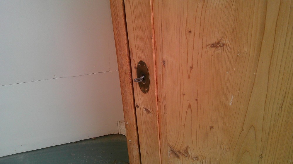 A Wide Victorian Antique/Old Pine 1 Door Storage Cupboard to Wax/Paint View IV
