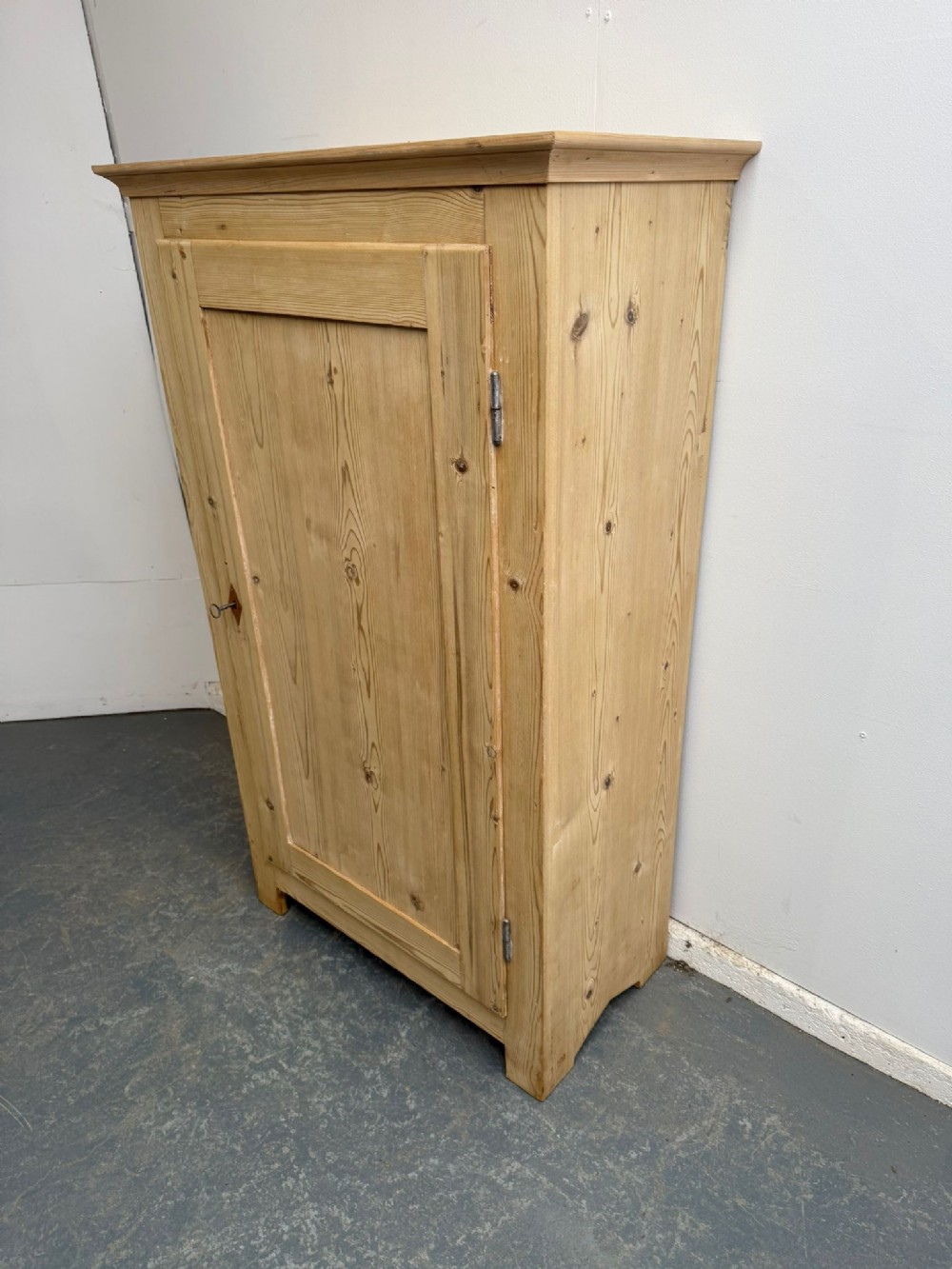 A Mint Clean Victorian Antique / Old Pine 1 Door Storage Cupboard to Wax/Paint