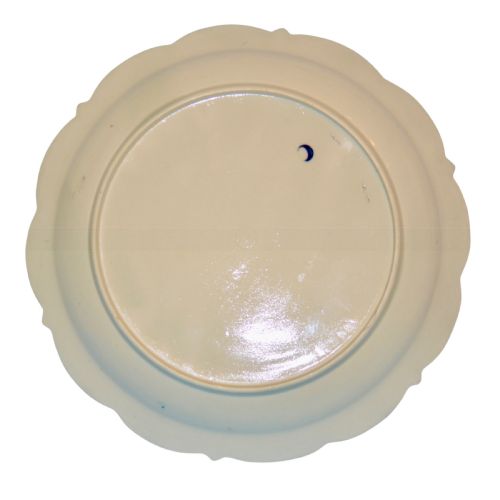 WORCESTER FIRST PERIOD PORCELAIN CONE PATTERN DISH C1780 - ADDITIONAL PHOTO 1
