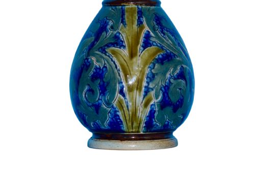 STUNNING 1875 DOULTON LAMBETH STONEWARE VASE ARTHUR BARLOW - ADDITIONAL PHOTO 1
