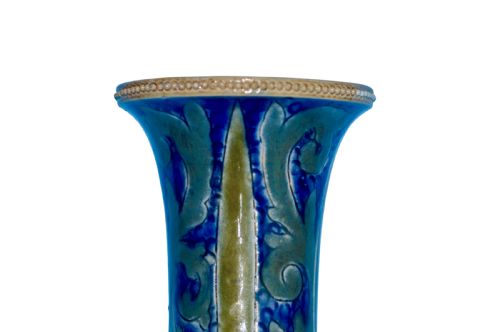 STUNNING 1875 DOULTON LAMBETH STONEWARE VASE ARTHUR BARLOW - ADDITIONAL PHOTO 2