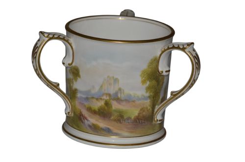 1910 ROYAL WORCESTER PORCELAIN TYG SIGNED R RUSHTON - ADDITIONAL PHOTO 1