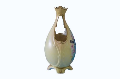 LOCKE CO WORCESTER PORCELAIN VASE 1898 1902 SIGNED LEWIS - ADDITIONAL PHOTO 2