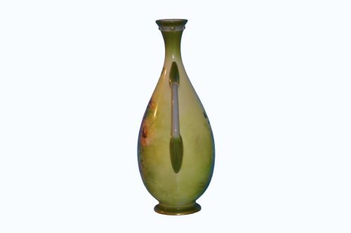 STUNNING 1906 ROYAL WORCESTER TWO HANDLED PORCELAIN VASE BY GEORGE COLE - ADDITIONAL PHOTO 1