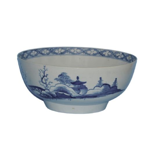 18TH CENTURY WORCESTER PORCELAIN 'PRECIPICE' PATTERN BOWL - ADDITIONAL PHOTO 1